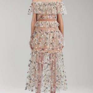 Self-Portrait Star Embellished Midi Dress. Size 6. Brand new, never worn.